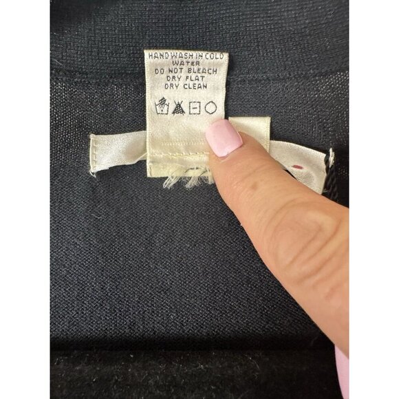 Studio M Black Lightweight Open Front Cardigan XL NWT Minimalist Layering - Picture 5 of 7